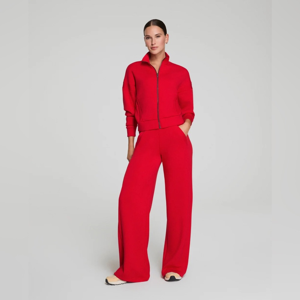 NWT SPANX Vibrant Red Wide Leg Pants 2X Petite
